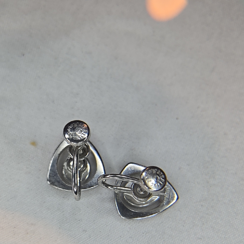 Sterling Silver and Black Clip-On Earrings and Charm - Picture 5 of 5